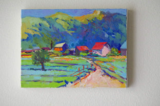 Original art for sale at UGallery.com | Farms by Suren Nersisyan | $300 | oil painting | 9' h x 12' w | photo 2