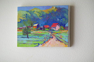 Original art for sale at UGallery.com | Farms by Suren Nersisyan | $300 | oil painting | 9' h x 12' w | photo 4