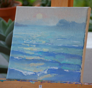Original art for sale at UGallery.com | Foggy Day on Ocean by Suren Nersisyan | $250 | oil painting | 8' h x 8' w | photo 2