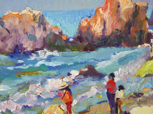 Original art for sale at UGallery.com | Morning on the Beach (Pacific Ocean) by Suren Nersisyan | $600 | oil painting | 16' h x 20' w | photo 4