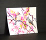 Original art for sale at UGallery.com | Titmice and Cherry Blossom by Suren Nersisyan | $300 | watercolor painting | 11' h x 14' w | thumbnail 2