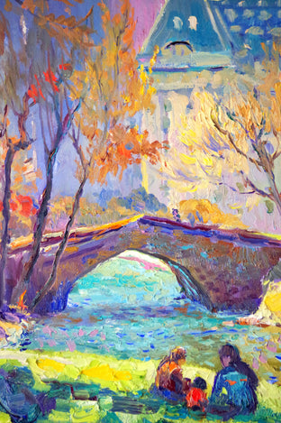 Original art for sale at UGallery.com | Morning in Central Park (New York) by Suren Nersisyan | $775 | oil painting | 20' h x 16' w | photo 2