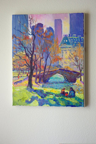 Original art for sale at UGallery.com | Morning in Central Park (New York) by Suren Nersisyan | $775 | oil painting | 20' h x 16' w | photo 3