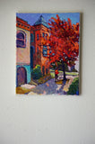 Original art for sale at UGallery.com | Street Corner with Fall Tree (Washington, DC) by Suren Nersisyan | $475 | oil painting | 14' h x 11' w | thumbnail 4