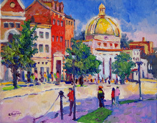 Original art for sale at UGallery.com | Summer Day in Georgetown by Suren Nersisyan | $550 | oil painting | 11' h x 14' w | photo 1