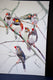 Original art for sale at UGallery.com | Zebra Finches (Vertical) by Suren Nersisyan | $350 | watercolor painting | 14' h x 11' w | thumbnail 4