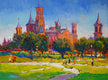 Original art for sale at UGallery.com | Smithsonian Institution Building, Washington DC, Morning by Suren Nersisyan | $1,025 | oil painting | 18' h x 24' w | thumbnail 1
