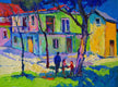 Original art for sale at UGallery.com | Landscape with Old Green House by Suren Nersisyan | $950 | oil painting | 18' h x 24' w | thumbnail 1