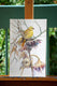 Original art for sale at UGallery.com | Yellowhammer and Dry Sunflowers (Vertical) by Suren Nersisyan | $300 | watercolor painting | 14' h x 9' w | thumbnail 3