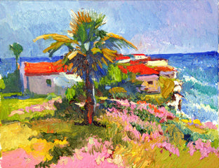 Californian Landscape, Sunny Day with Red Roofs by Suren Nersisyan |  Artwork Main Image 