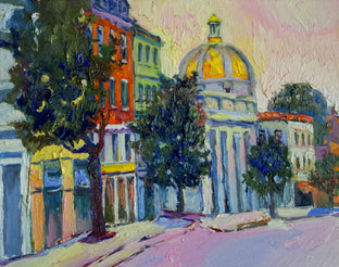 Original art for sale at UGallery.com | Georgetown before Sunrise by Suren Nersisyan | $450 | oil painting | 11' h x 14' w | photo 1
