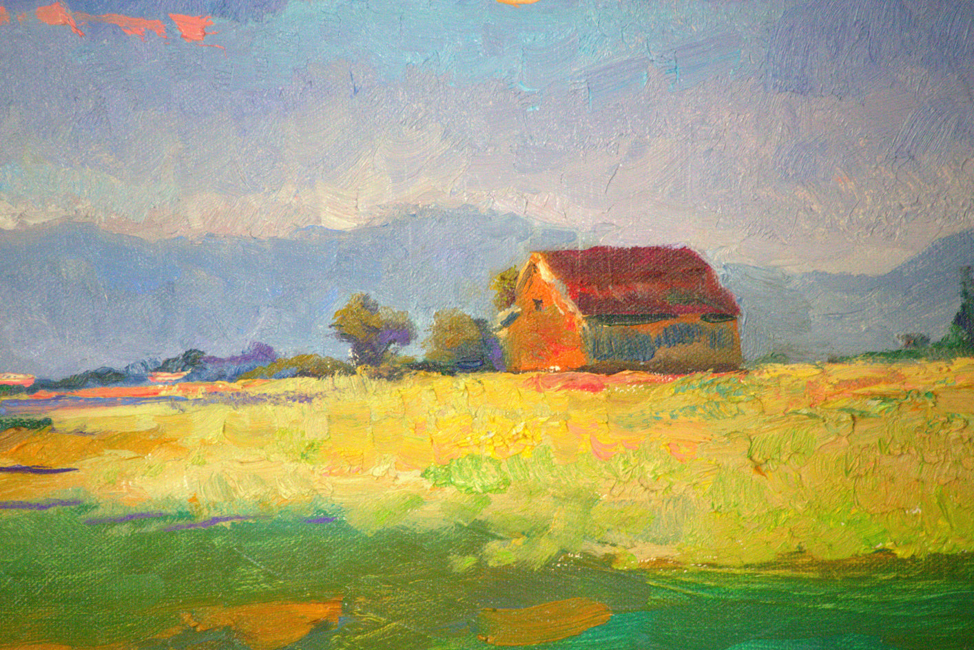 Evening on Farm, Oregon by Suren Nersisyan |  Closeup View of Artwork 
