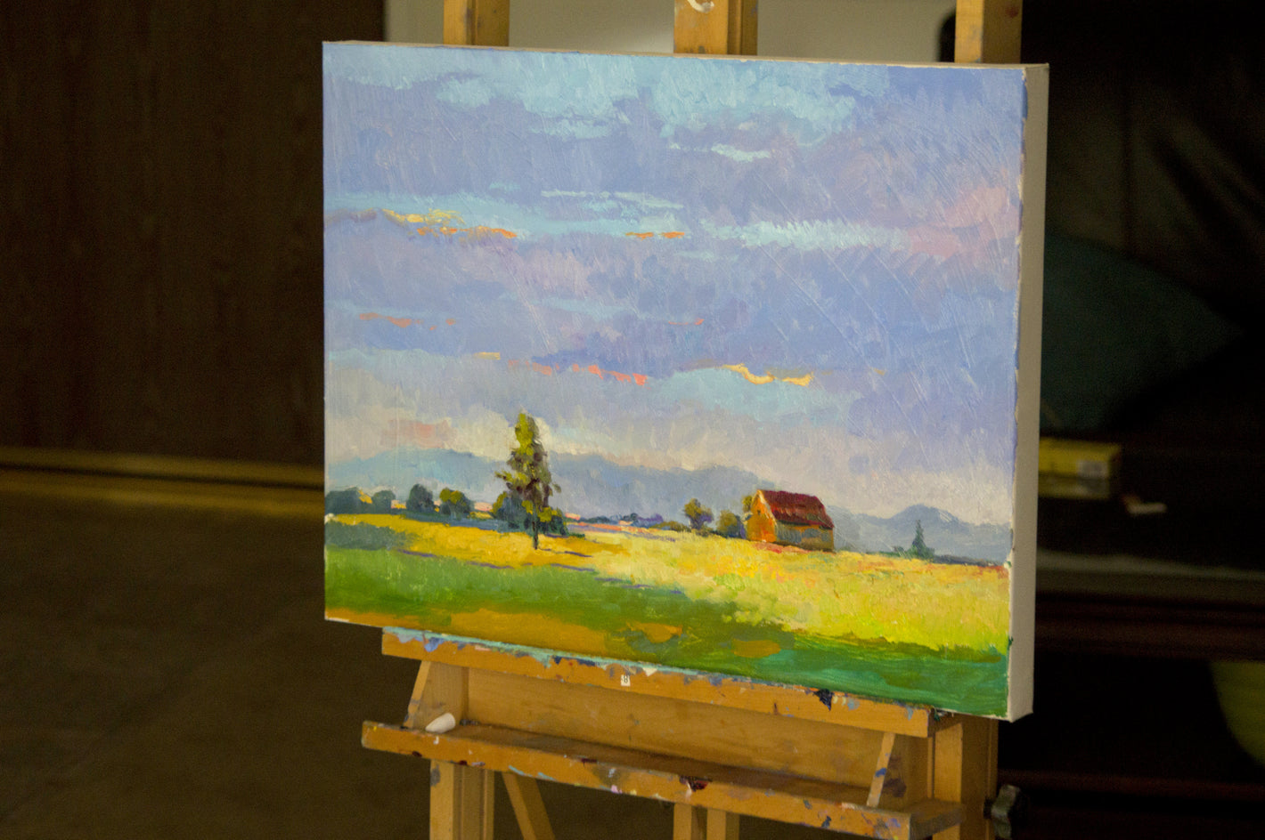 Evening on Farm, Oregon by Suren Nersisyan |  Context View of Artwork 
