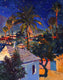 Original art for sale at UGallery.com | Old House and Palm Trees, Midnight by Suren Nersisyan | $1,200 | oil painting | 28' h x 22' w | thumbnail 1