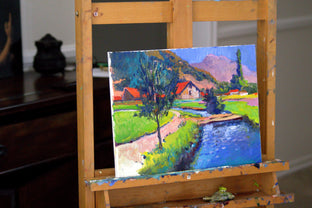 To the Farms in Mountains, Greece by Suren Nersisyan |  Side View of Artwork 