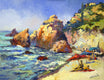 Original art for sale at UGallery.com | Sunny Day on The Beach, Pacific Ocean by Suren Nersisyan | $1,100 | oil painting | 22' h x 28' w | thumbnail 1
