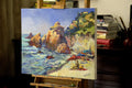 Original art for sale at UGallery.com | Sunny Day on The Beach, Pacific Ocean by Suren Nersisyan | $1,100 | oil painting | 22' h x 28' w | thumbnail 2