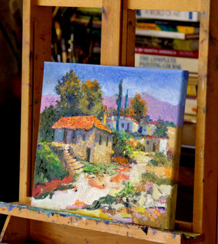 Original art for sale at UGallery.com | Summer, Village in Italy by Suren Nersisyan | $450 | oil painting | 11' h x 14' w | photo 3