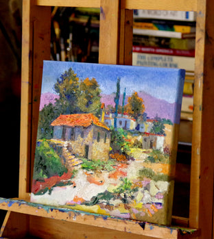 Original art for sale at UGallery.com | Summer, Village in Italy by Suren Nersisyan | $450 | oil painting | 11' h x 14' w | photo 3