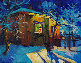 Warm Light from Old House, Winter Night by Suren Nersisyan |  Artwork Main Image 
