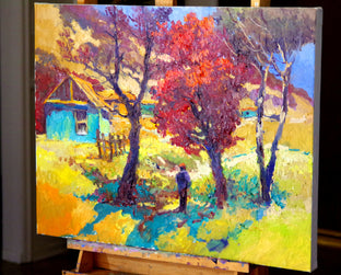 Original art for sale at UGallery.com | Farm House in the Fall by Suren Nersisyan | $600 | oil painting | 22' h x 28' w | photo 2