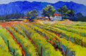 Original art for sale at UGallery.com | Vineyard in Napa Valley by Suren Nersisyan | $1,000 | oil painting | 24' h x 36' w | thumbnail 1