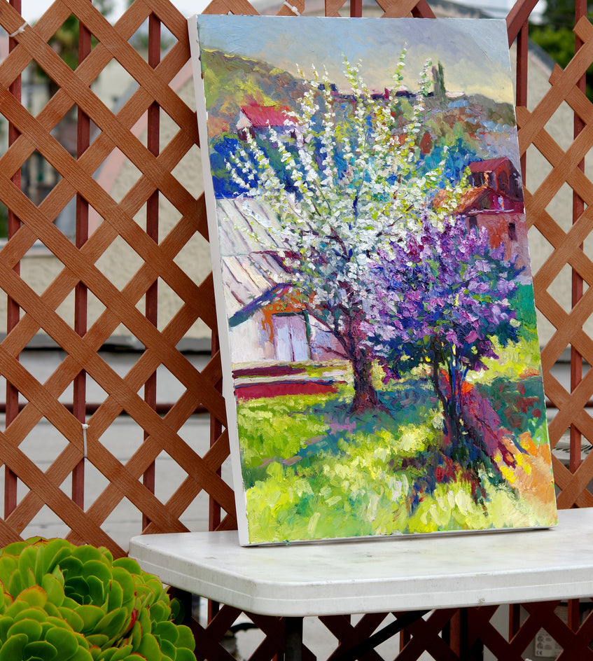 Spring Blossom by Suren Nersisyan |  Side View of Artwork 