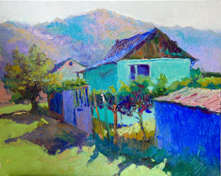 Landscape with Turquoise House, Morning by Suren Nersisyan |  Artwork Main Image 
