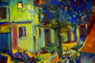 Original art for sale at UGallery.com | Colors of Midnight, Houses in Washington DC by Suren Nersisyan | $575 | oil painting | 16' h x 20' w | photo 4