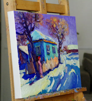 Winter Morning in Farms by Suren Nersisyan |  Side View of Artwork 