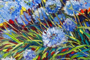 Agapanthus Flowers in the Garden, African Lilies by Suren Nersisyan |  Context View of Artwork 