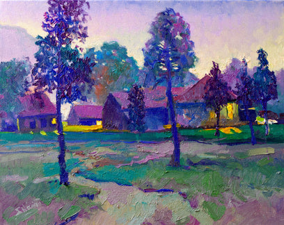 Twilight in Burbs (Blue Shades) by Suren Nersisyan | Artwork Main Image