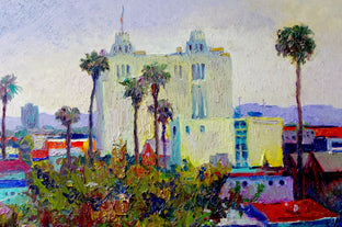 Early Evening in Los Angeles, a View from Hollywood by Suren Nersisyan |   Closeup View of Artwork 