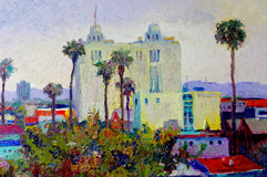 Original art for sale at UGallery.com | Early Evening in Los Angeles, a View from Hollywood by Suren Nersisyan | $1,700 | oil painting | 24' h x 30' w | thumbnail 4
