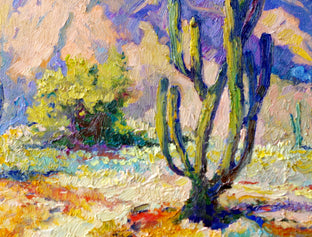 Original art for sale at UGallery.com | Landscape with Saguaro Cactus, Arizona Desert by Suren Nersisyan | $575 | oil painting | 16' h x 20' w | photo 3