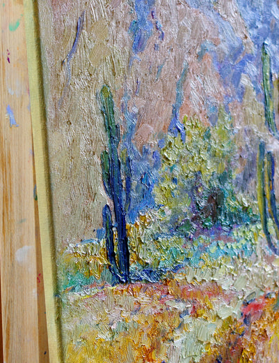 Landscape with Saguaro Cactus, Arizona Desert by Suren Nersisyan |   Closeup View of Artwork 