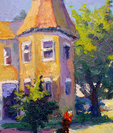 Street Corner in Washington DC, Morning Light by Suren Nersisyan |   Closeup View of Artwork 