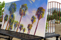 Original art for sale at UGallery.com | Palms in California by Suren Nersisyan | $5,150 | oil painting | 36' h x 72' w | thumbnail 2