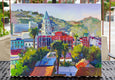 Original art for sale at UGallery.com | Hollywood, View from the Roof by Suren Nersisyan | $1,400 | oil painting | 24' h x 30' w | thumbnail 3