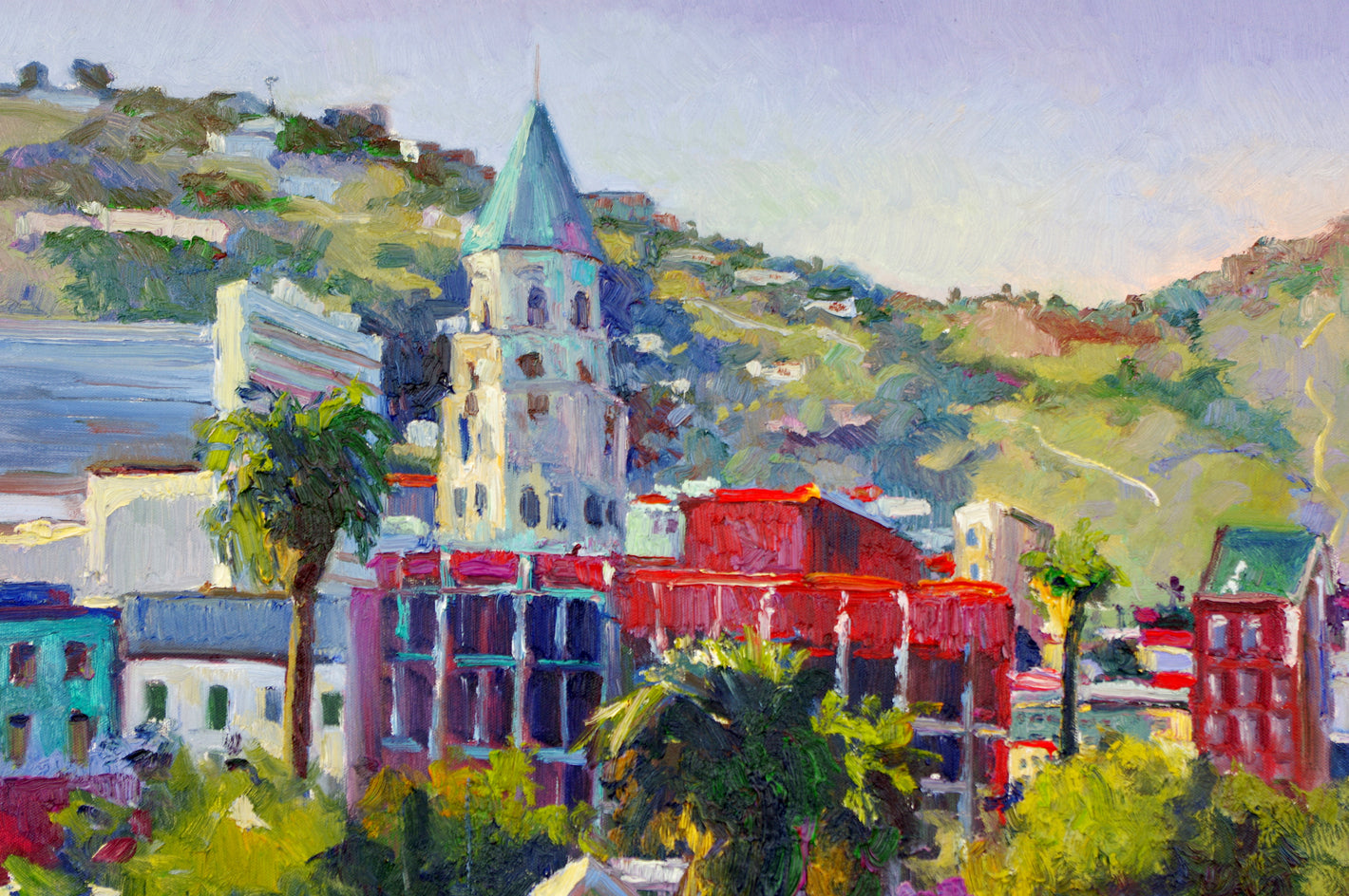 Hollywood, View from the Roof by Suren Nersisyan |  Closeup View of Artwork 