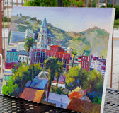 Original art for sale at UGallery.com | Hollywood, View from the Roof by Suren Nersisyan | $1,400 | oil painting | 24' h x 30' w | thumbnail 2
