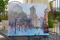 Original art for sale at UGallery.com | Early Winter Evening in New York, Flatiron Building by Suren Nersisyan | $1,400 | oil painting | 24' h x 30' w | thumbnail 4