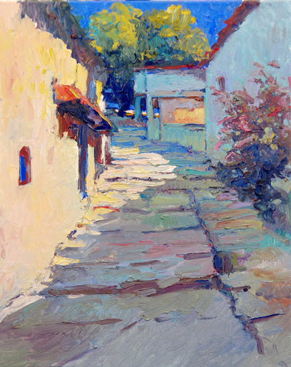 Early Evening on Old Street, Mediterranean Landscape by Suren Nersisyan | Artwork Main Image