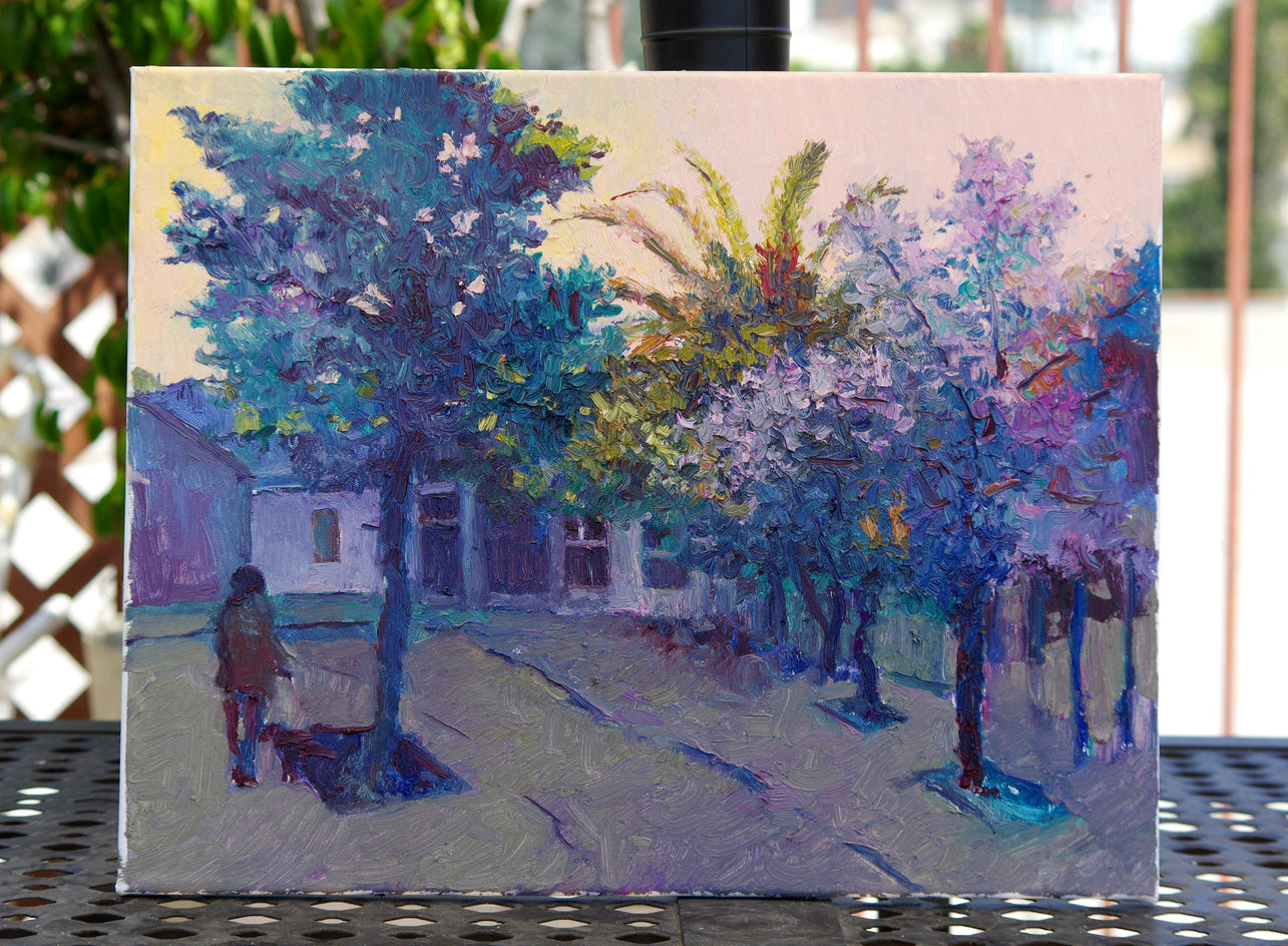 Purple Evening in California by Suren Nersisyan |  Side View of Artwork 