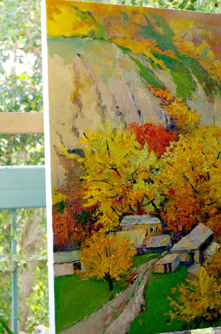 Original art for sale at UGallery.com | Fall Trees in the Canyon by Suren Nersisyan | $750 | oil painting | 30' h x 24' w | photo 2