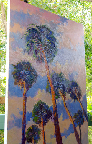 Palm Trees from the Beach and Soft Evening Sky by Suren Nersisyan |  Context View of Artwork 
