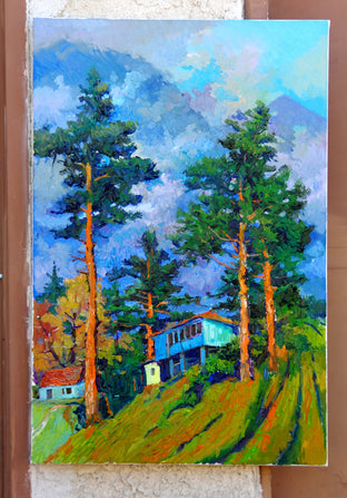 Pine Trees in the Mountains, After the Rain by Suren Nersisyan |  Context View of Artwork 
