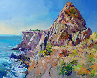 Original art for sale at UGallery.com | Malibu Rock, Southwestern Landscape, Noon by Suren Nersisyan | $1,050 | oil painting | 24' h x 30' w | photo 1