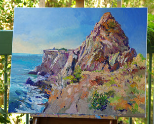 Original art for sale at UGallery.com | Malibu Rock, Southwestern Landscape, Noon by Suren Nersisyan | $1,050 | oil painting | 24' h x 30' w | photo 3