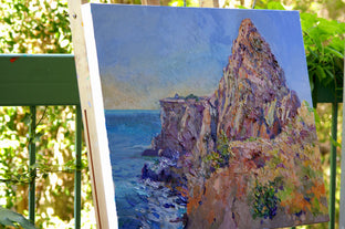 Malibu Rock, Southwestern Landscape, Noon by Suren Nersisyan |  Side View of Artwork 